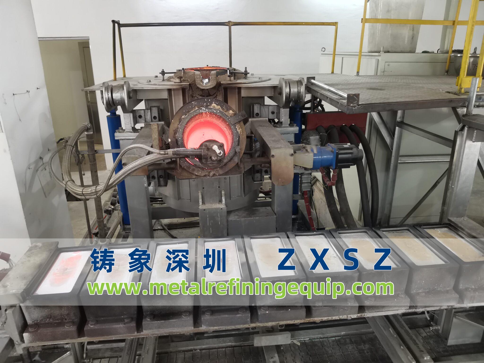 Máquina de colado de lingotes de plata de gran tamaño