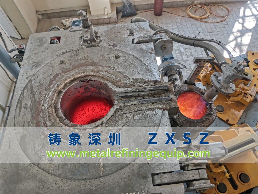 Horno de fundición de plata