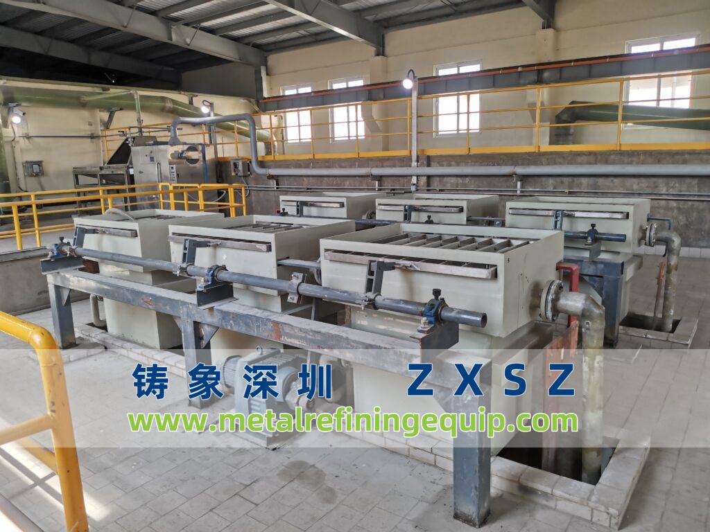 Pileta de electrólisis de plata